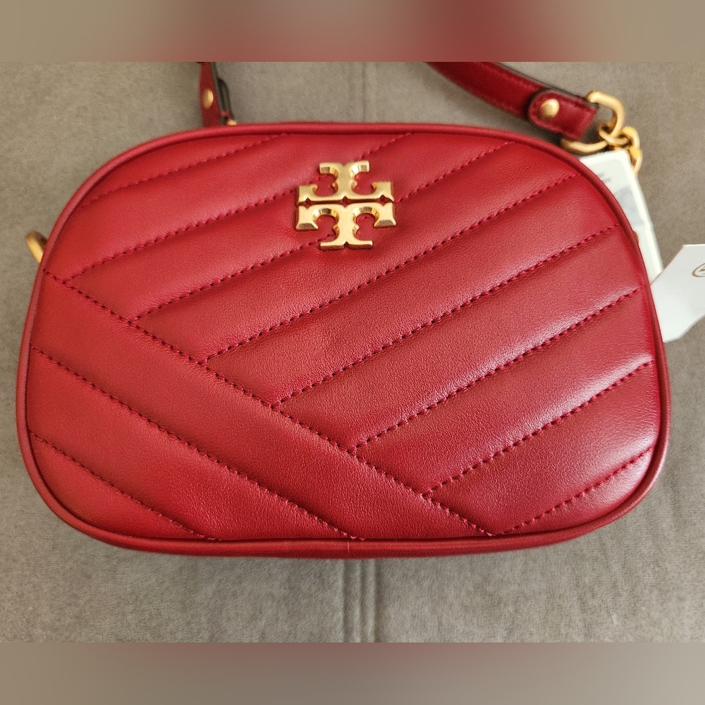 Tory Burch Kira Chevron Camera Bag ~REDSTONE **NEW - Picture 5 of 14
